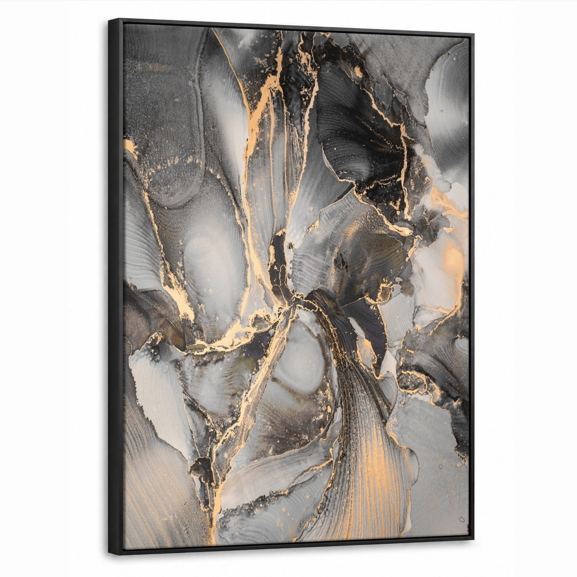 MuchoWow Leinwand Dunkelgrau 70x100 cm