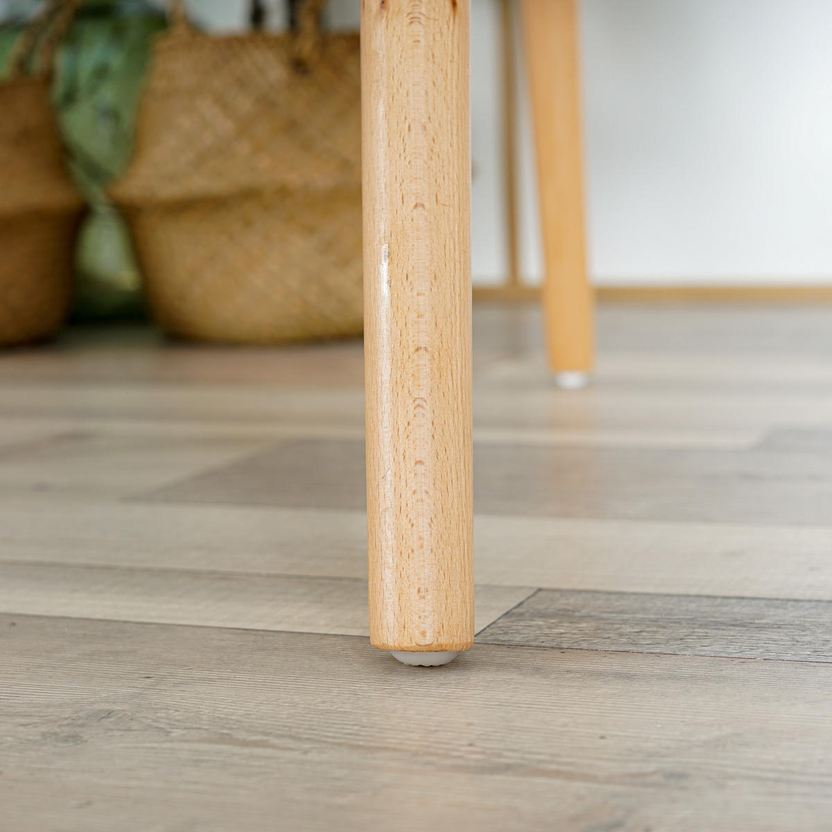 OHRENSESSEL in Stoff Grau - Dunkelgrau, Holz (66/106/53cm) - Meubles Cosy