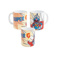 BECHER Sesamstraße Super Grobi Mehrfarbig 320 ml - Multicolor, Keramik (0.32L) - United Labels