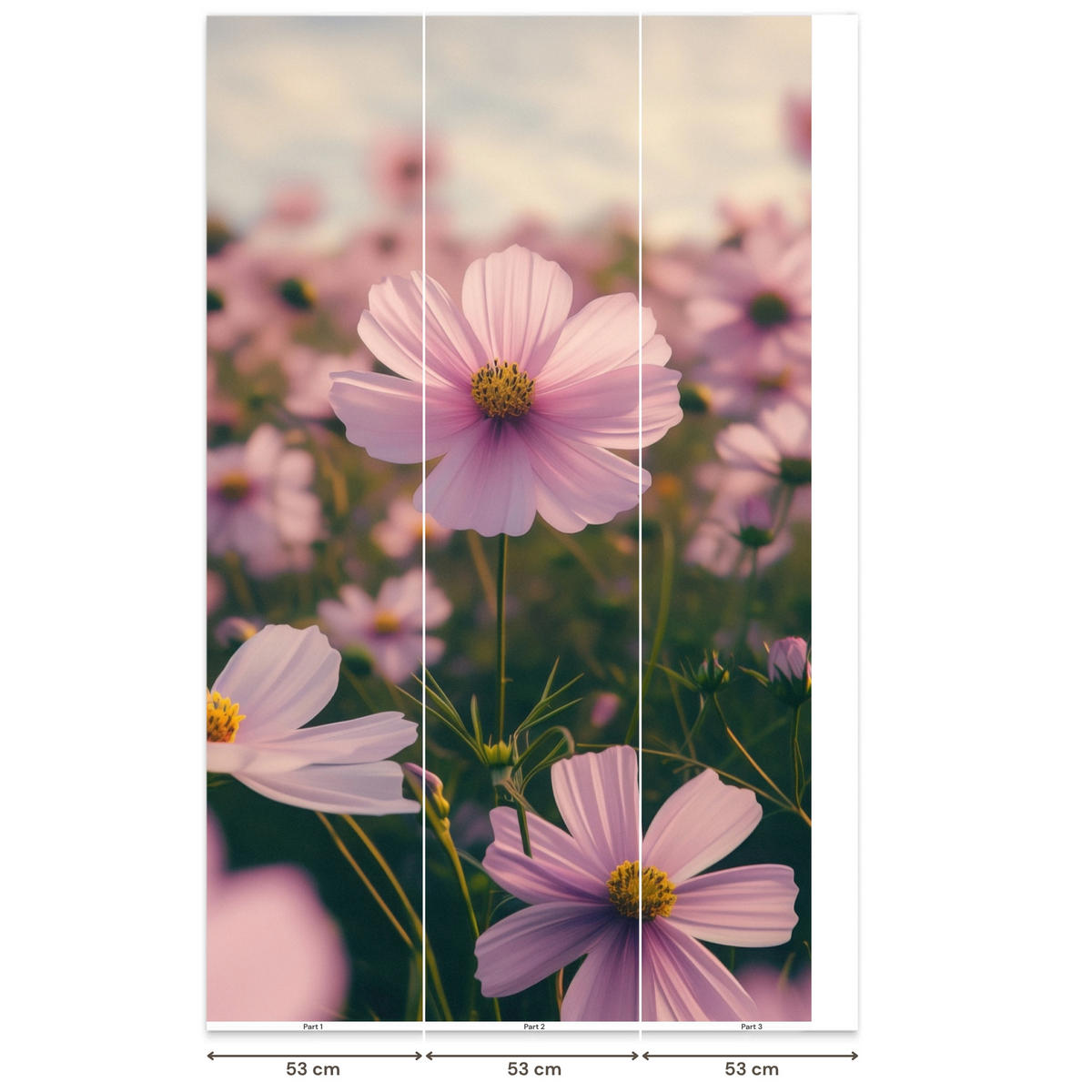 TAPETE - Blumen - Lila - Unscharf - 160x260 cm - Rosa, Papier (160/260cm) - OnlyWow