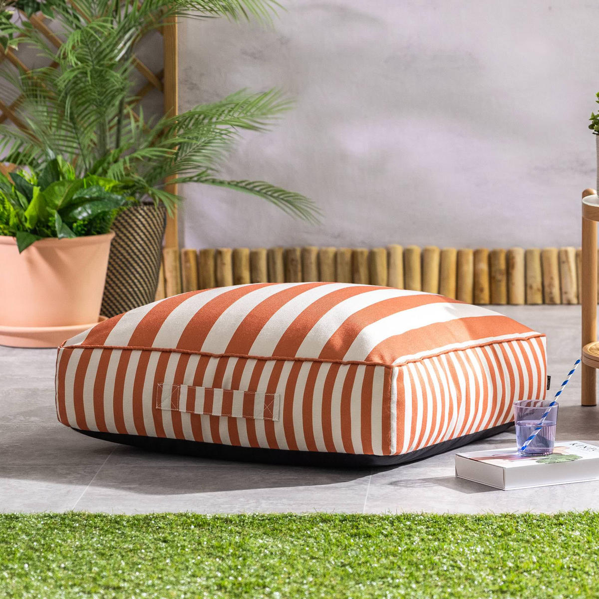 BODENKISSEN mit Sitzsackfüllung Solus - Orange, Textil (72/22/72cm) - icon