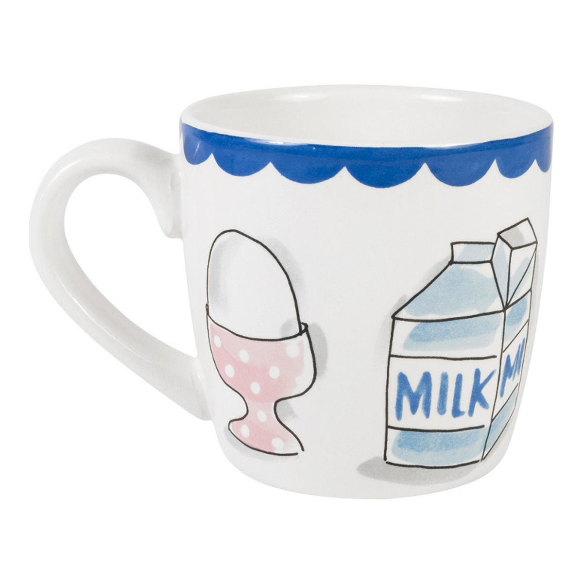 CAPPUCCINO-BECHER Frühstück in Bunt - 500 ml - Multicolor, Keramik (0.5L) - Blond Amsterdam