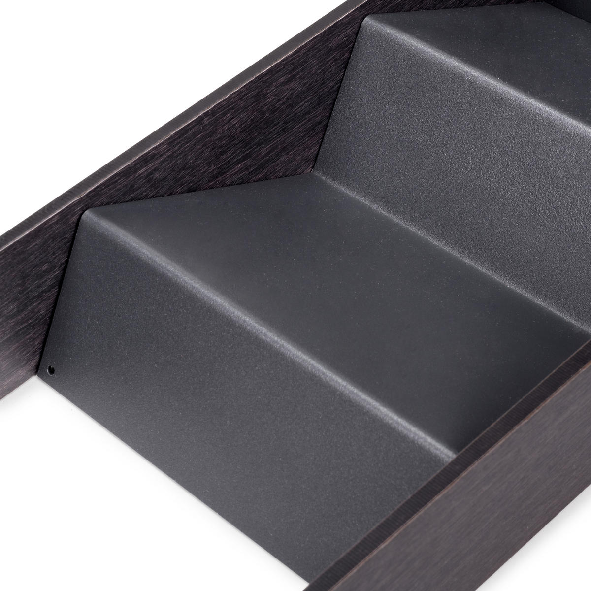 SCHUBLADENORGANISATOR Orderbox, 150x470mm, Stahl und Holz, Anthrazitgrau - Anthrazit, Metall (16/9/50.5cm) - EMUCA