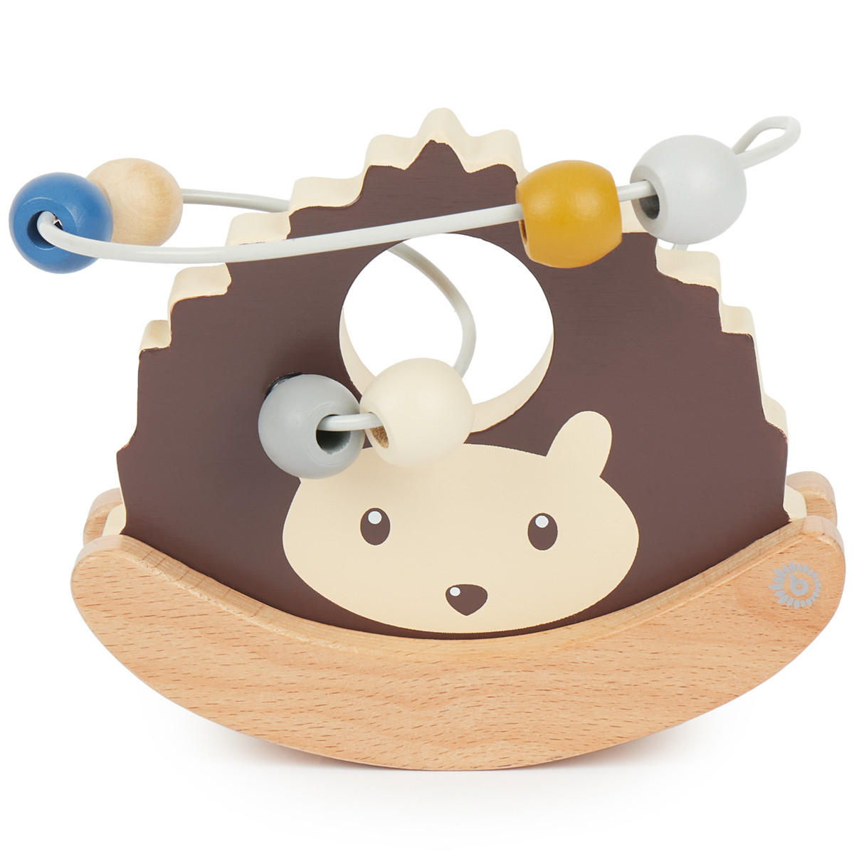 MOTORIKSCHLEIFE Igel mit Wippe - ab 12 M - Multicolor, Holz (8/14.5cm) - Bieco Spielwaren