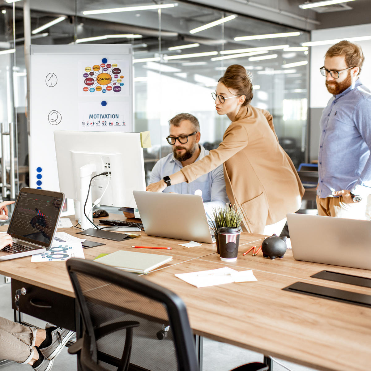 FLIPCHART Whiteboard - Weiß, Metall (80/175/75cm) - Relaxdays