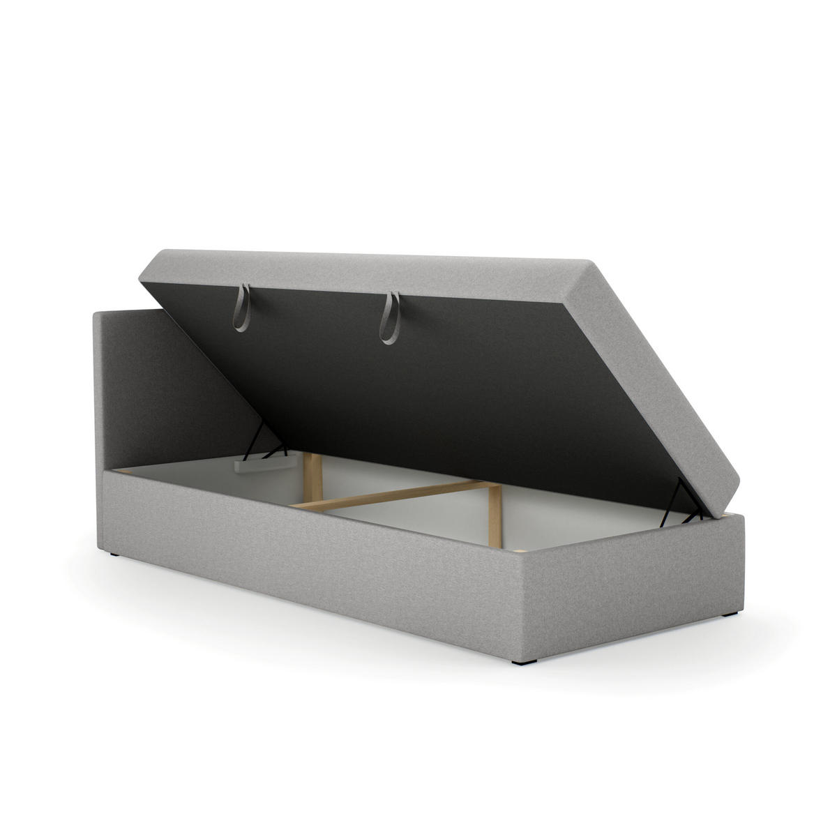 BOXBETT Verdig Mini Basic 100x200 Hellgrau Links - Hellgrau, Holz (100/200cm) - Fedve