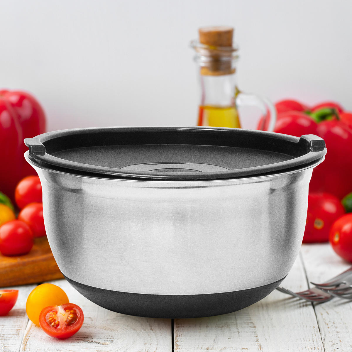 SÚPRAVA mís - viacfarebná, kov/plast - Relaxdays