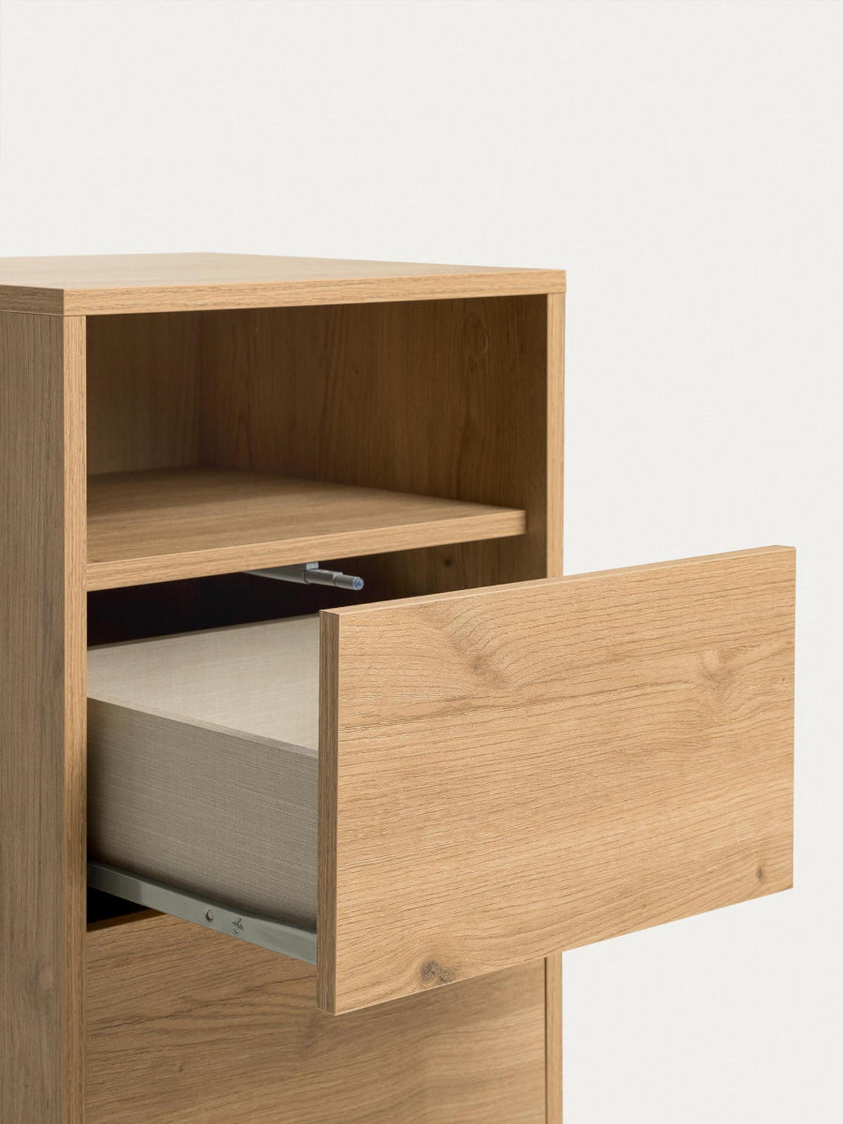 NACHTTISCH Hegas Natur 42 cm x 62.3 cm - Braun, Holzwerkstoff (42/62/40cm) - Kenay Home