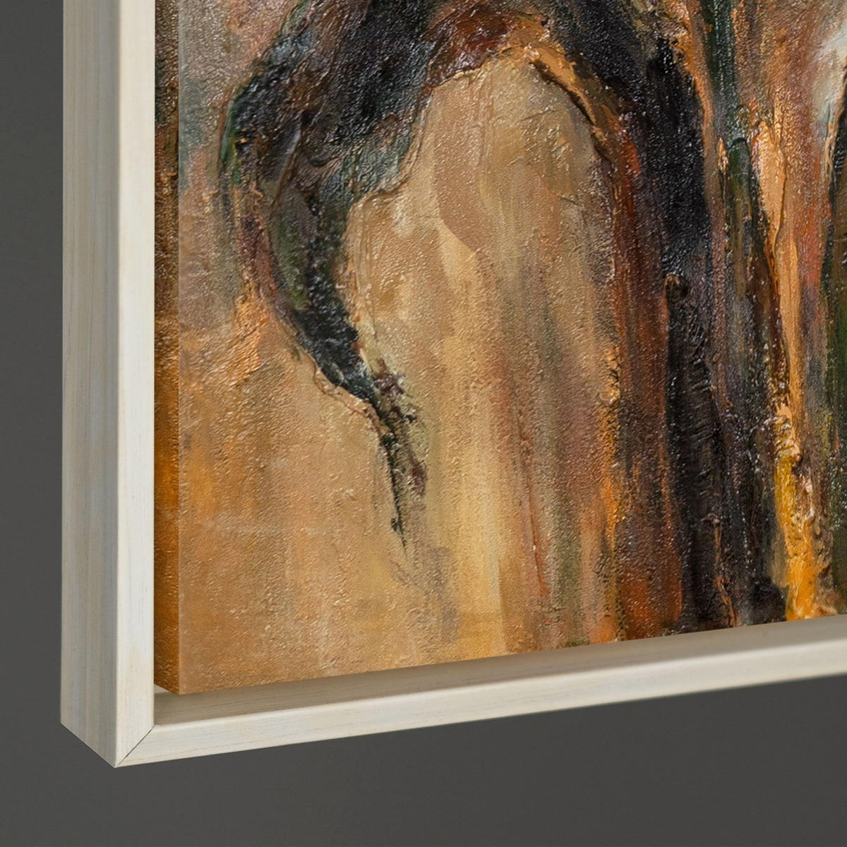 GEMÄLDE Warme Farben Schattenfugenrahmen Beige 120x80 cm - Beige, Holz (120/80cm) - YS-art gallery