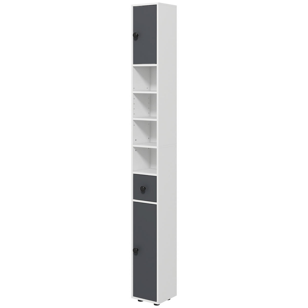 HOCHSCHRANK DE-12445 20/20/180 cm Grau - Grau, Holzwerkstoff (20/180/20cm) - ComfortXL