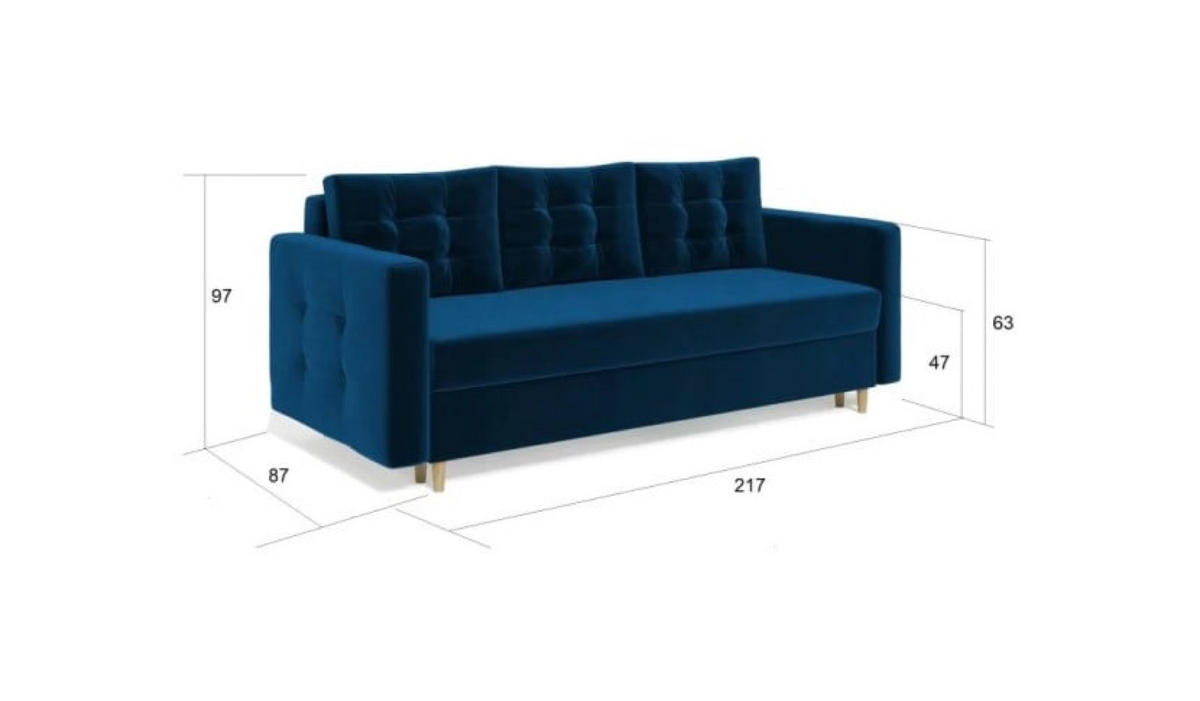 SOFA Beige PETI Gepolstert - Beige, Textil (217/97/87cm) - Sepro Meble