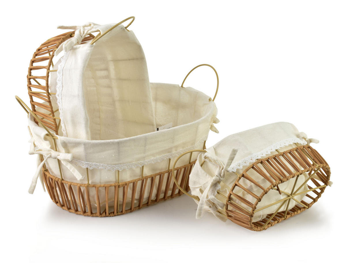 BROTKORB Will 3er Set Naturfarbe 25,5x35x16/22 cm Metall - Naturfarben, Metall (35/22/25.5cm) - Mondex