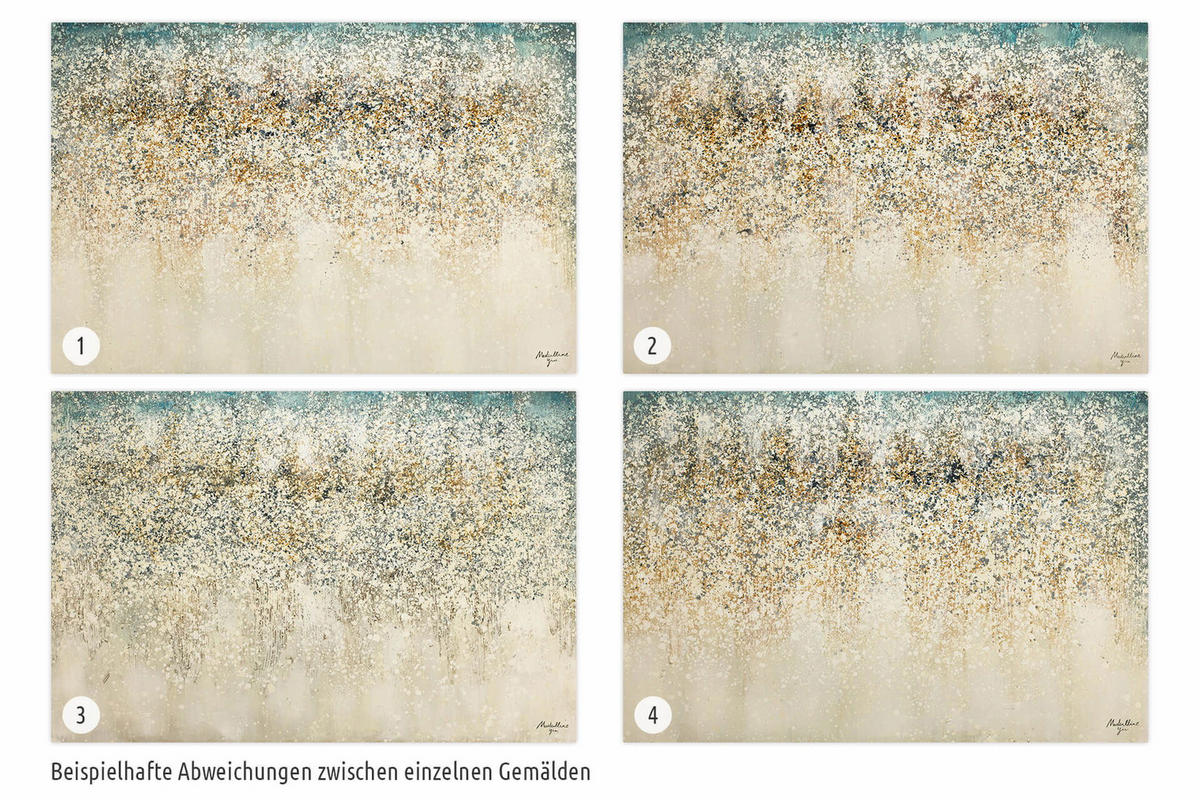 ACRYLBILD HANDGEMALT 120/80 cm - Blau/Beige, Holz/Textil (120/80cm) - KUNSTLOFT
