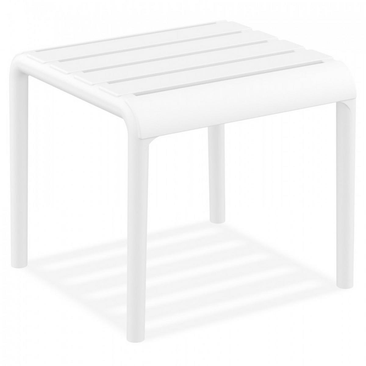 GARTEN-LOUNGETISCH Weiß 42x41x40 cm - Weiß, Kunststoff (41/42/40cm) - AlterEgo