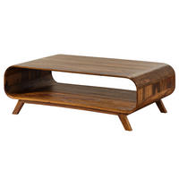 COUCHTISCH Sheesham 120x70x40 hellbraun lackiert MAILAND #134 - Braun, Holz (120/70/40cm) - Massivmoebel24
