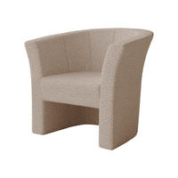 SESSEL Niko Boucle - Schwarz/Mokka, Holzwerkstoff/Kunststoff (71/76/65cm) - MIRJAN24