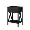 NACHTTISCH Keno Schwarz 40 x 55 cm mit Schublade - Schwarz, Holzwerkstoff (40/55/30cm) - Vicco
