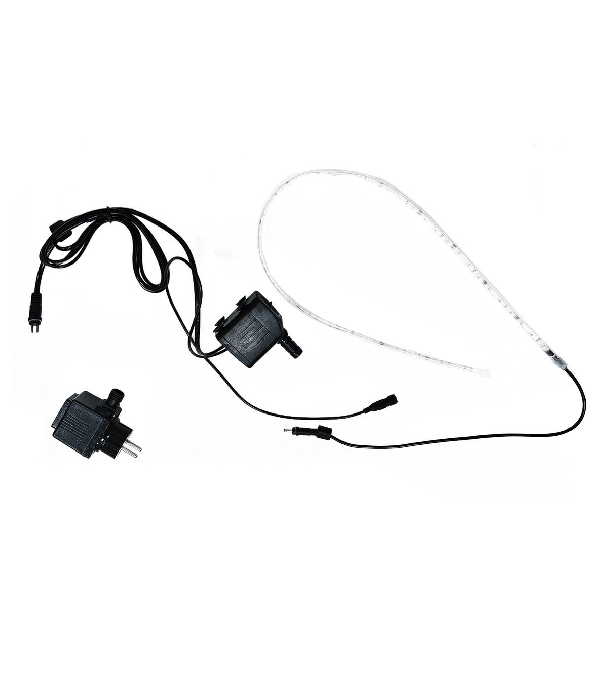 GARTENBRUNNEN, LED-Beleuchtung, Kunststein, Wasserspiel, Beige - Beige, Naturmaterialien (36.5/36/81.5cm) - FLIEKS