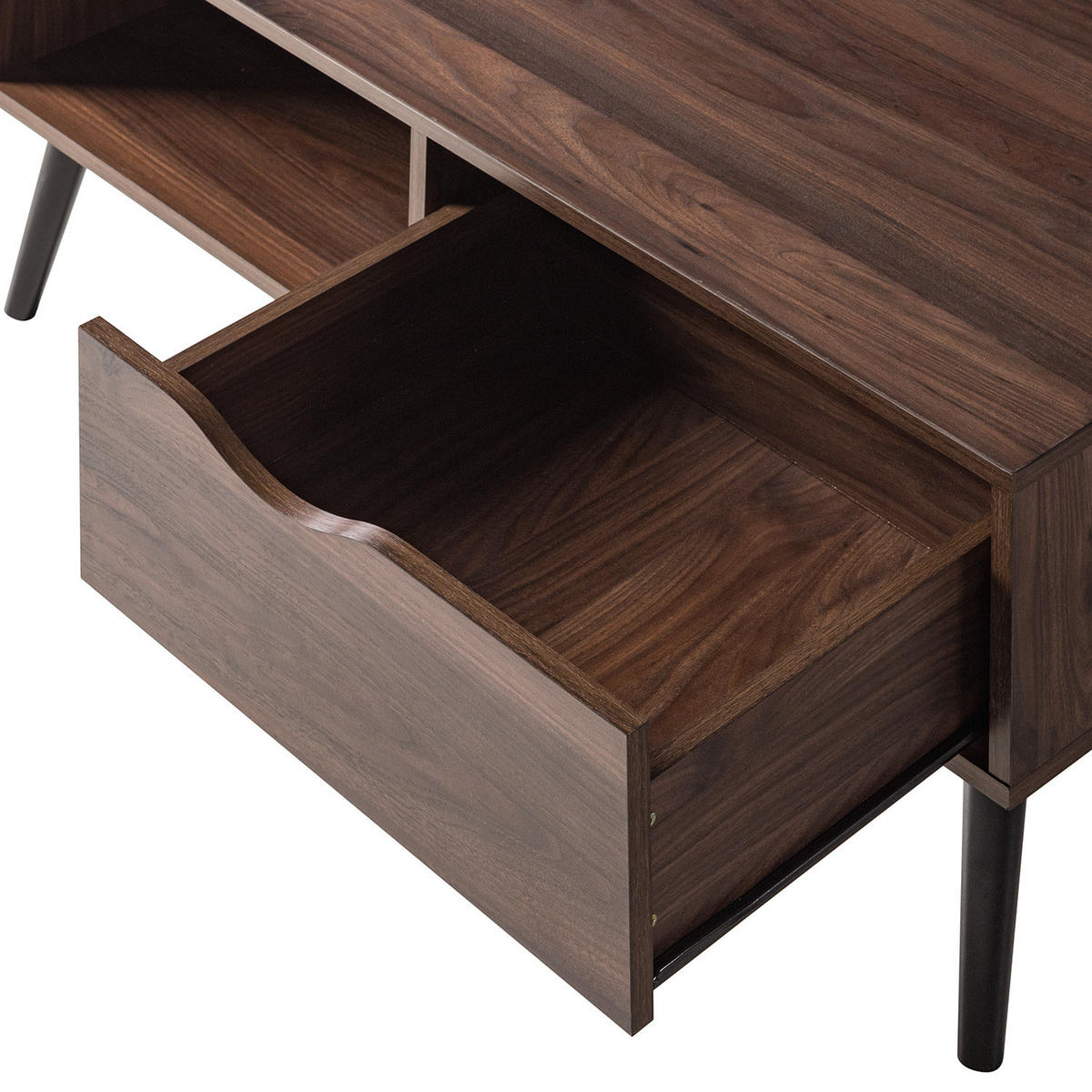 COUCHTISCH - Walnuss Dekor - Walnussfarben/Schwarz, Holz/Holzwerkstoff (60/99/43cm) - home24