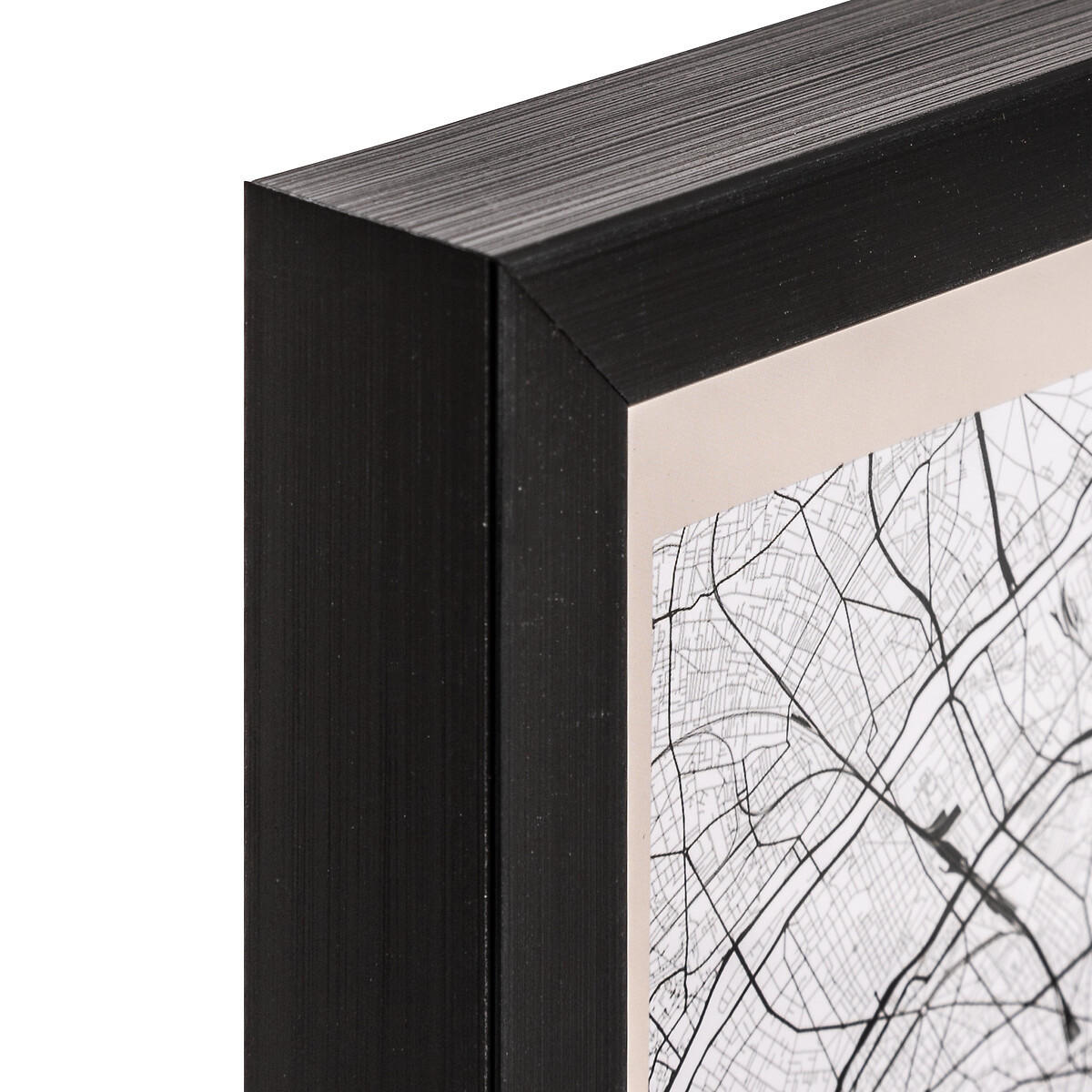 POSTER Stadtplan 18/24 cm - Beige, Holzwerkstoff (18/24cm) - Atmosphera Createur d´interieur