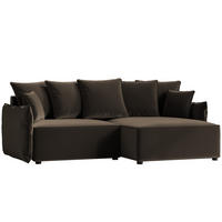 ECKSOFA LEON mit Schlaffunktion und Bettkasten Braun - Braun, Holzwerkstoff/Kunststoff (250/90cm) - Idohome