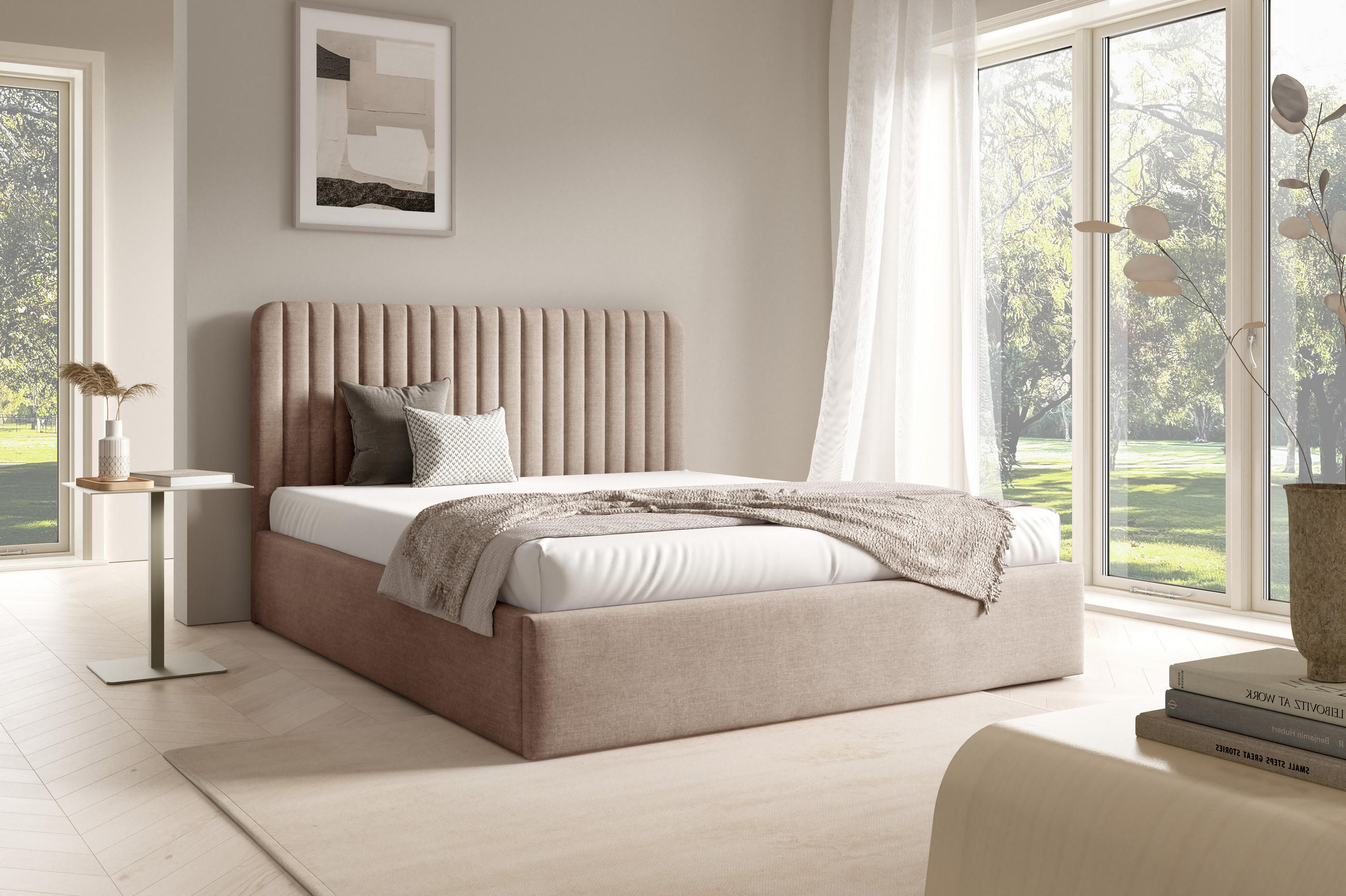 POLSTERBETT BEZA II - Dunkelbeige - Beige, Textil (140/200cm) - AN-Moebel 4u
