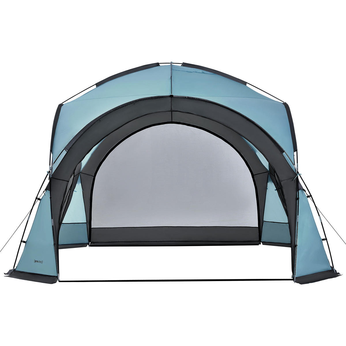 PAVILLON Grästorp - Dunkelgrau/Hellblau, Textil (345/247/345cm) - pro.tec