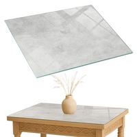 TISCHPLATTE 80x60 cm Betonstruktur mit Kratzern - Hellgrau, Glas (0.4/80/60cm) - TULUP
