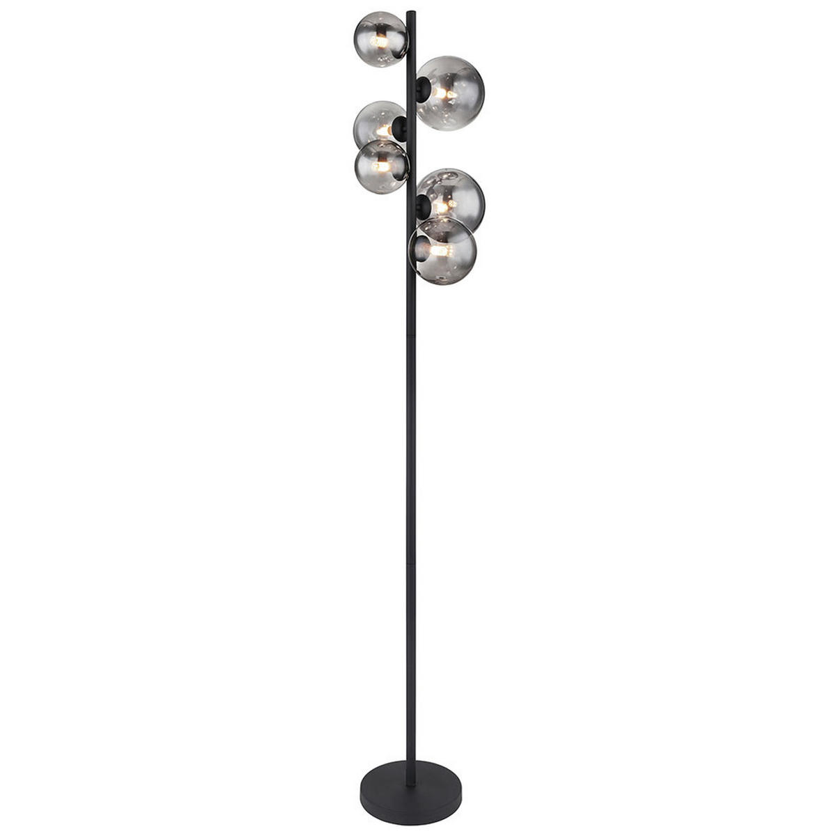 LED STEHLEUCHTE Metall Schwarz - Schwarz, Glas (28.5/28.5/155cm) - Globo Lighting