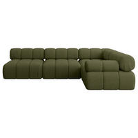 ECKSOFA modulares Sofa Mende-L2 - 285x190x70 cm Grün Bouclé - Grün, Holzwerkstoff/Textil (285/190cm) - ALTDECOR