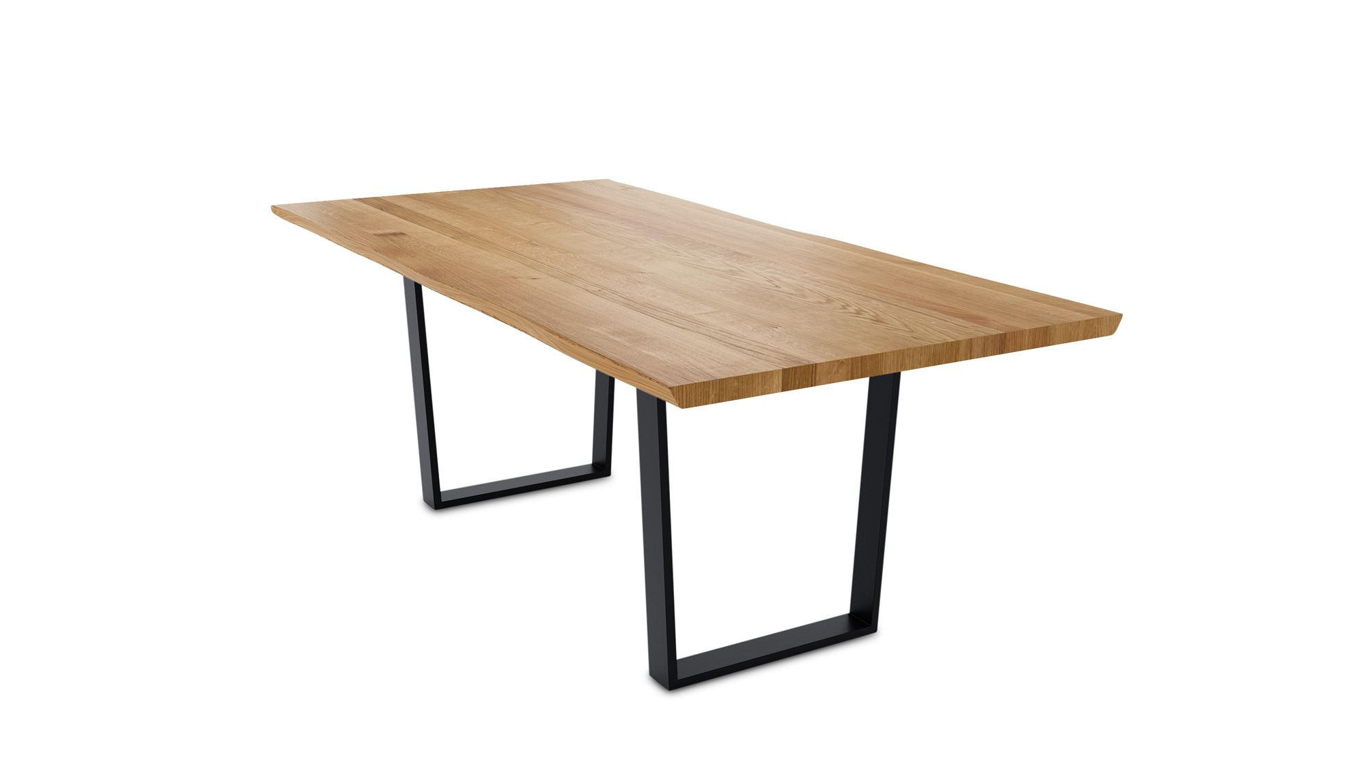 BAUMKANTENTISCH Daisie 6 140x77x90 Massivholztisch Wildeiche geölt - Wildeiche, Holz (140/77/90cm) - 58aufmkessel