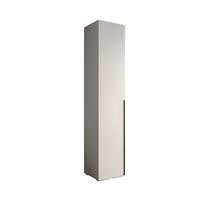 DREHTÜRENSCHRANK 236.7/50/47 1-türig - Schwarz/Weiß, Holz/Metall (50/236.7/47cm) - MÖBEL KRYSPOL