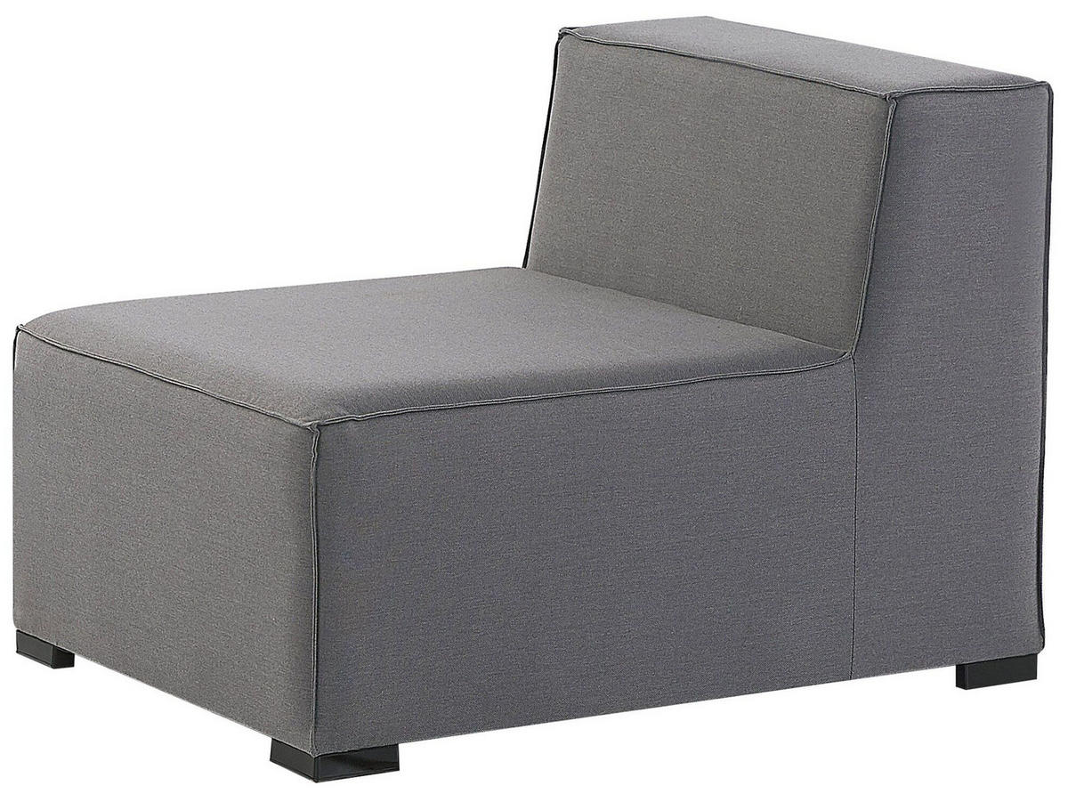 LOUNGE SET 7-Sitzer grau linksseitig modular Arezzo - Grau, Textil - Beliani