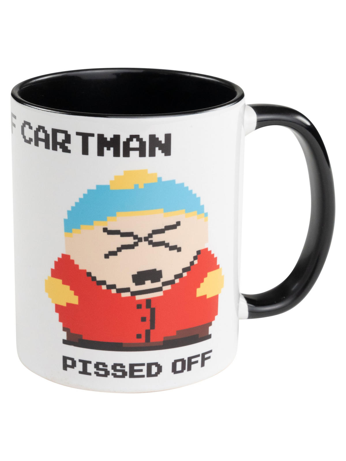 KAFFEEBECHER South Park Moods of Cartman Weiß/Schwarz 320 ml - Multicolor, Keramik (0.32L) - United Labels