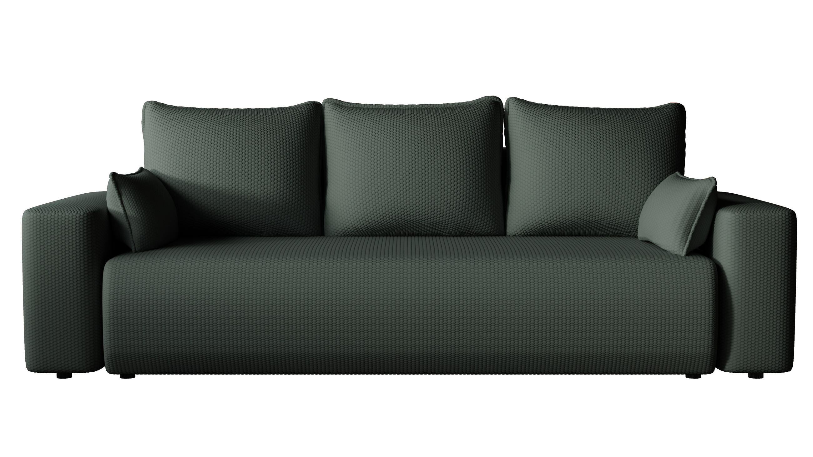 SOFA Bubi mit Bettkasten und Schlaffunktion, Cordstoff - Graphitfarben, Holzwerkstoff (242/85/95cm)