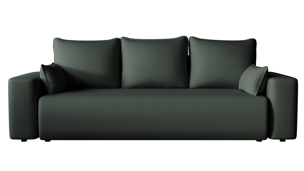 SOFA Bubi mit Bettkasten und Schlaffunktion, Cordstoff - Graphitfarben, Holzwerkstoff (242/85/95cm)