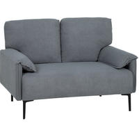 SOFA mit Rückenkissen 127 cm Grau - Grau, Metall (127/84/72cm) - Meubliv