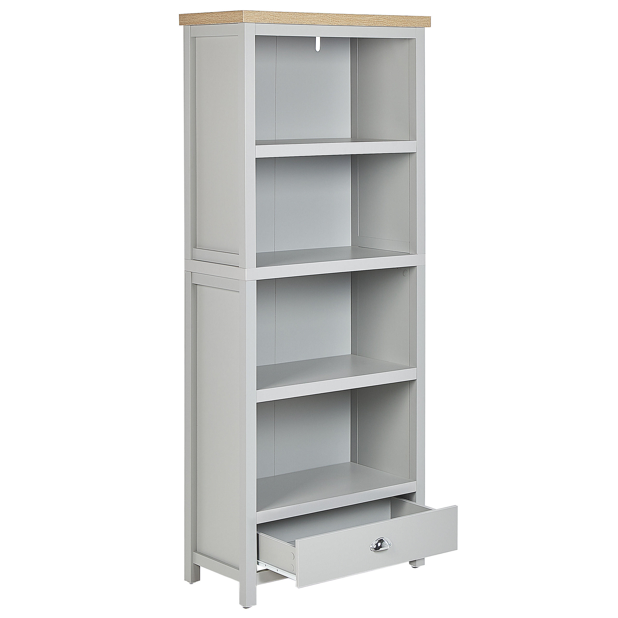 REGAL 4 Fächer Clio - Grau, Holzwerkstoff (72/180/35cm) - Beliani