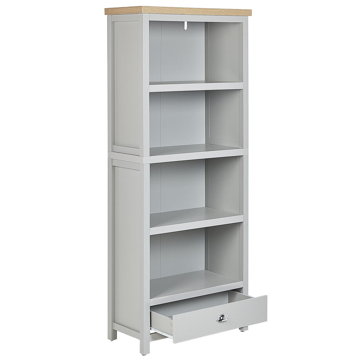 REGAL 4 Fächer Clio - Grau, Holzwerkstoff (72/180/35cm) - Beliani