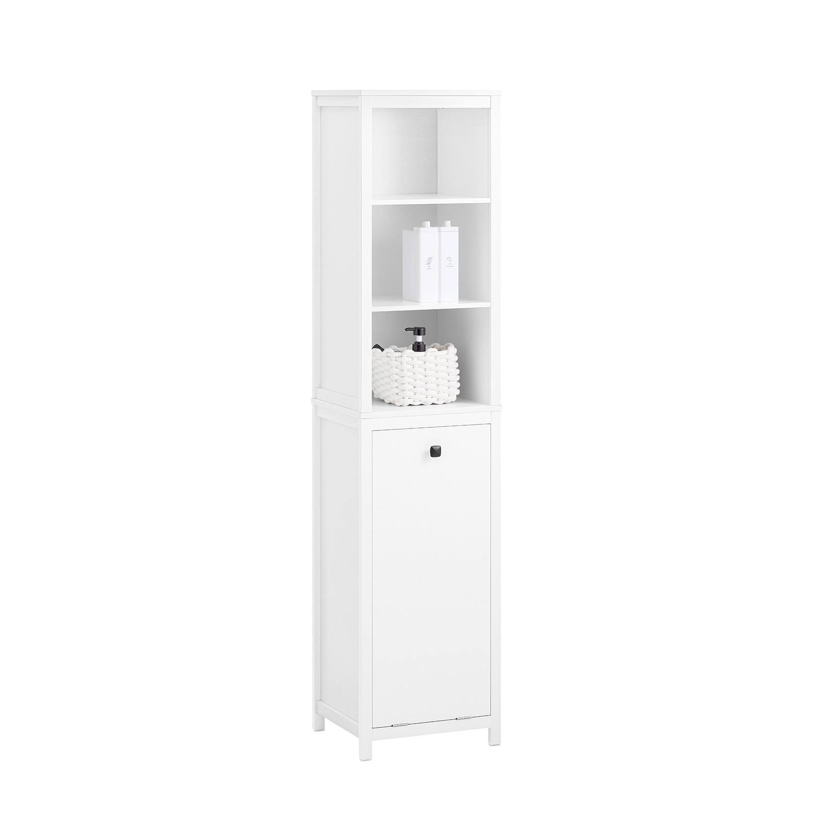 BADEZIMMERSCHRANK Weiß - Weiß, Holzwerkstoff (40/173/35cm) - SoBuy