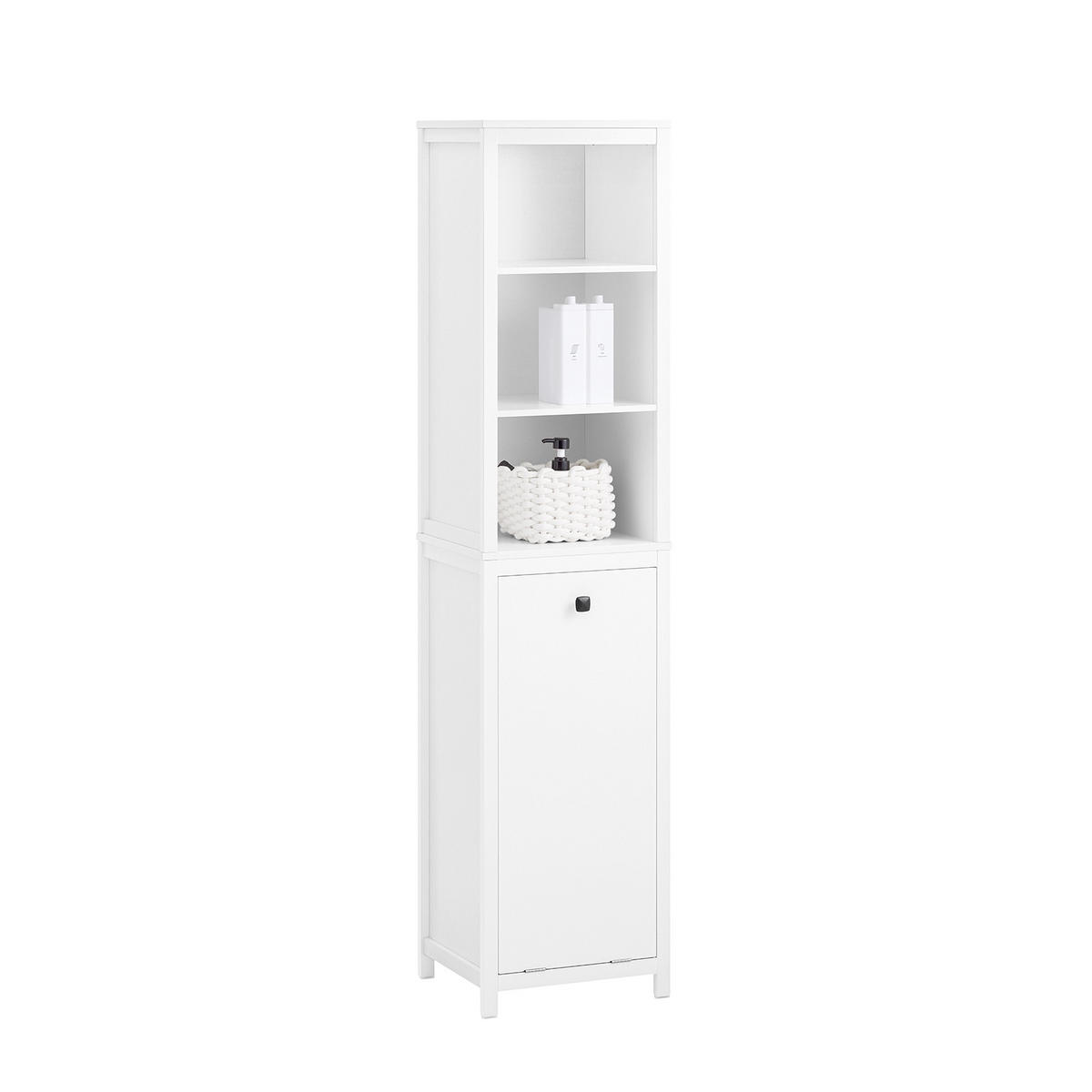 BADEZIMMERSCHRANK Weiß - Weiß, Holzwerkstoff (40/173/35cm) - SoBuy