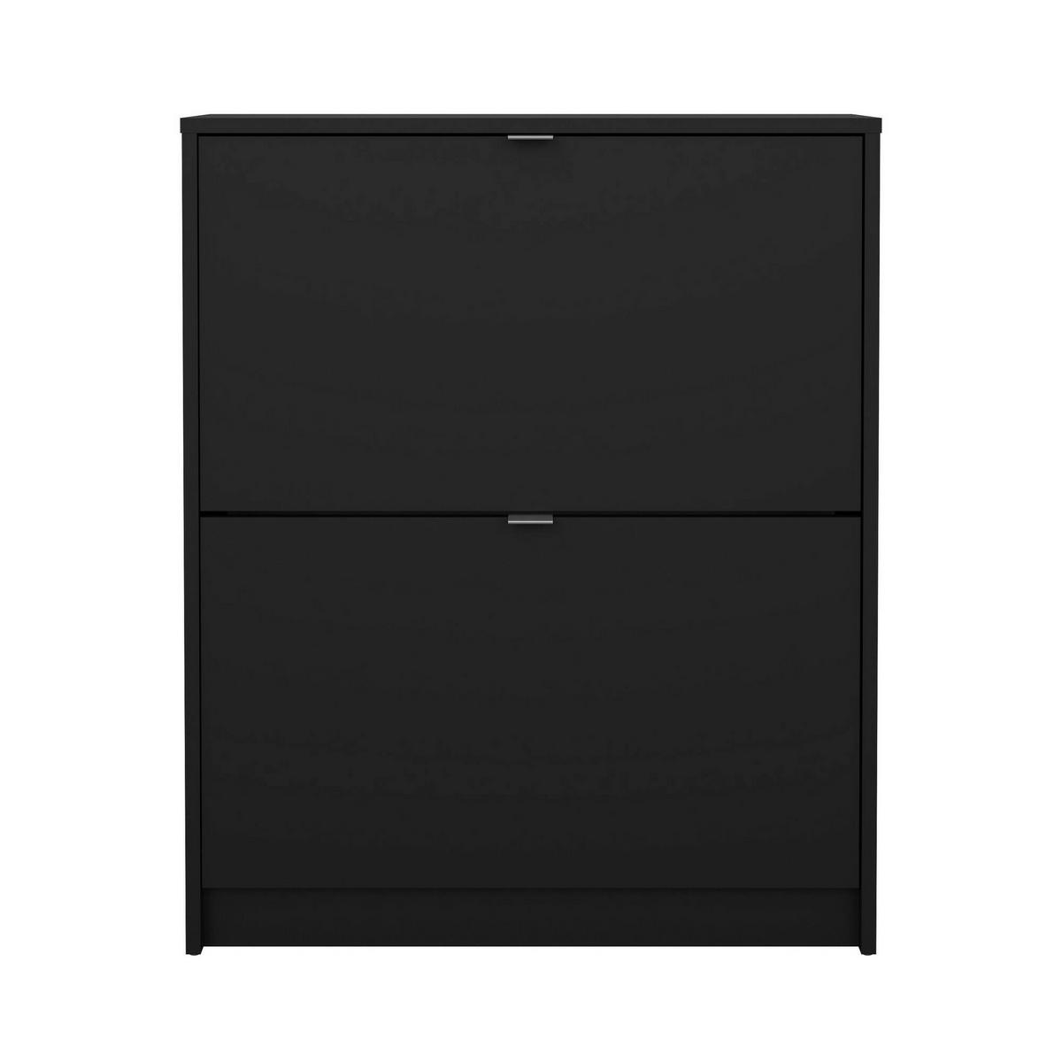 SCHUHSCHRANK Schwarz 24.05/70.3/85.2 cm - Schwarz, Holzwerkstoff (70.3/85.2/24.05cm) - DMORA