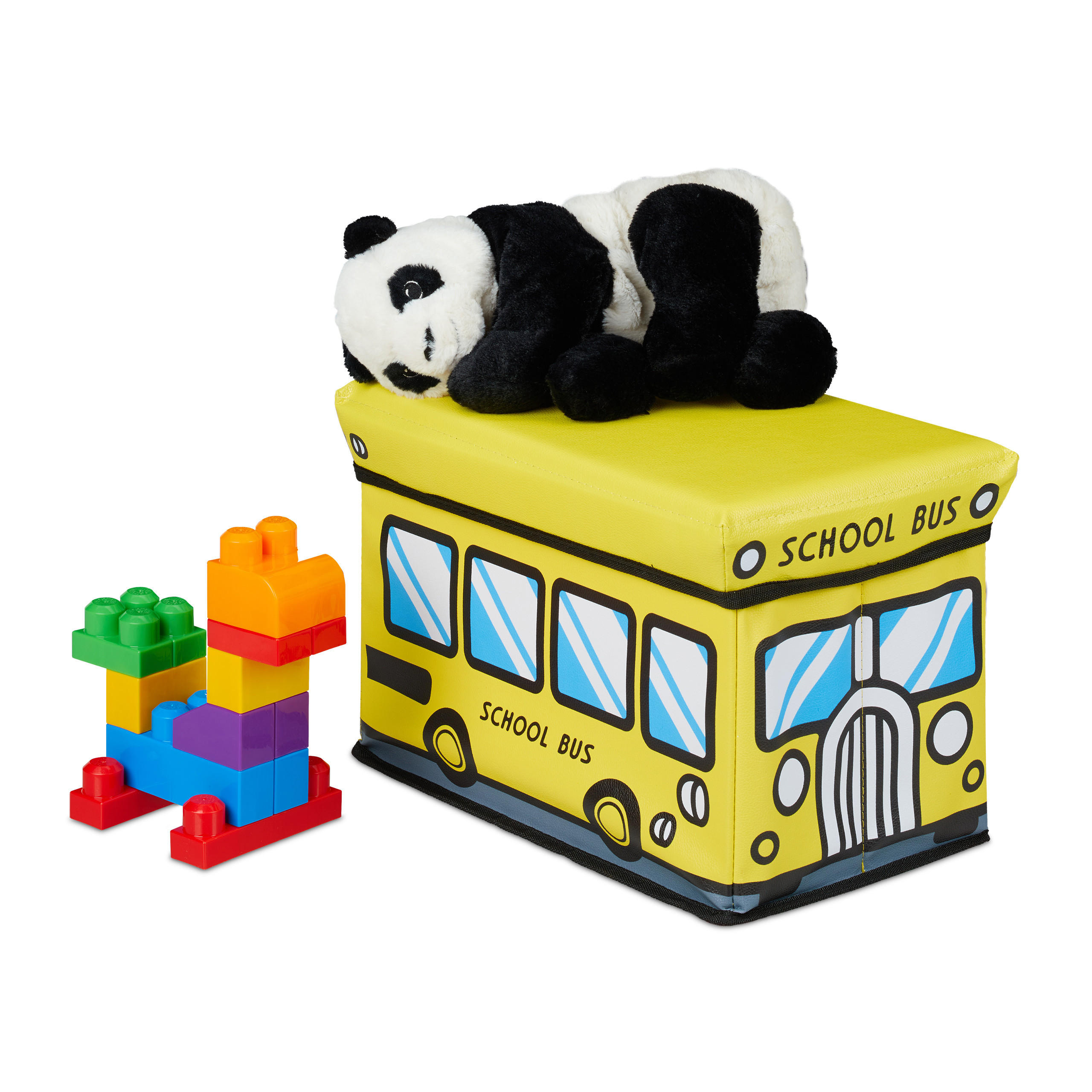 Relaxdays Spielzeugkiste Mehrfarbig 40x25 cm