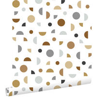 TAPETE grafisches Motiv 53 cm x 10.05 m - Weiß, Papier (53/0.1cm) - ESTAhome