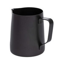 MILCHKÄNNCHEN Milchschaumkanne - Schwarz - 600 ml - Schwarz, Metall (8cm) - Jay Hill