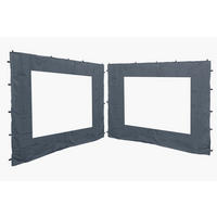 2 Seitenteile 250x190cm mit Fenster Grau - Grau, Kunststoff/Textil (250/190/250cm) - QUICK STAR