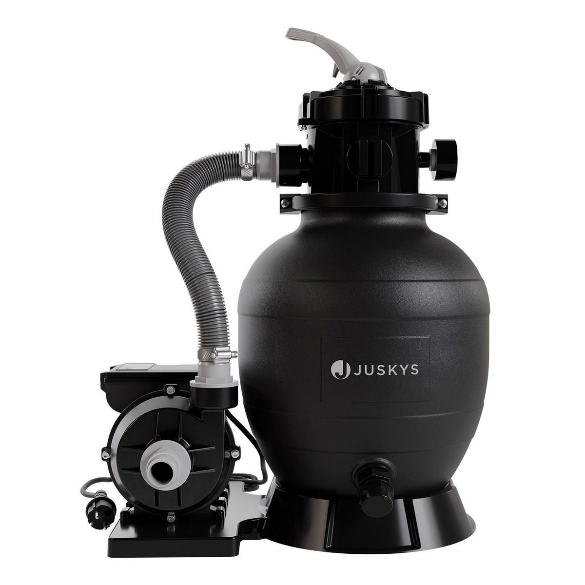 SANDFILTERANLAGE schwarz 250W - Schwarz, Kunststoff (33/41.5/52cm) - Juskys