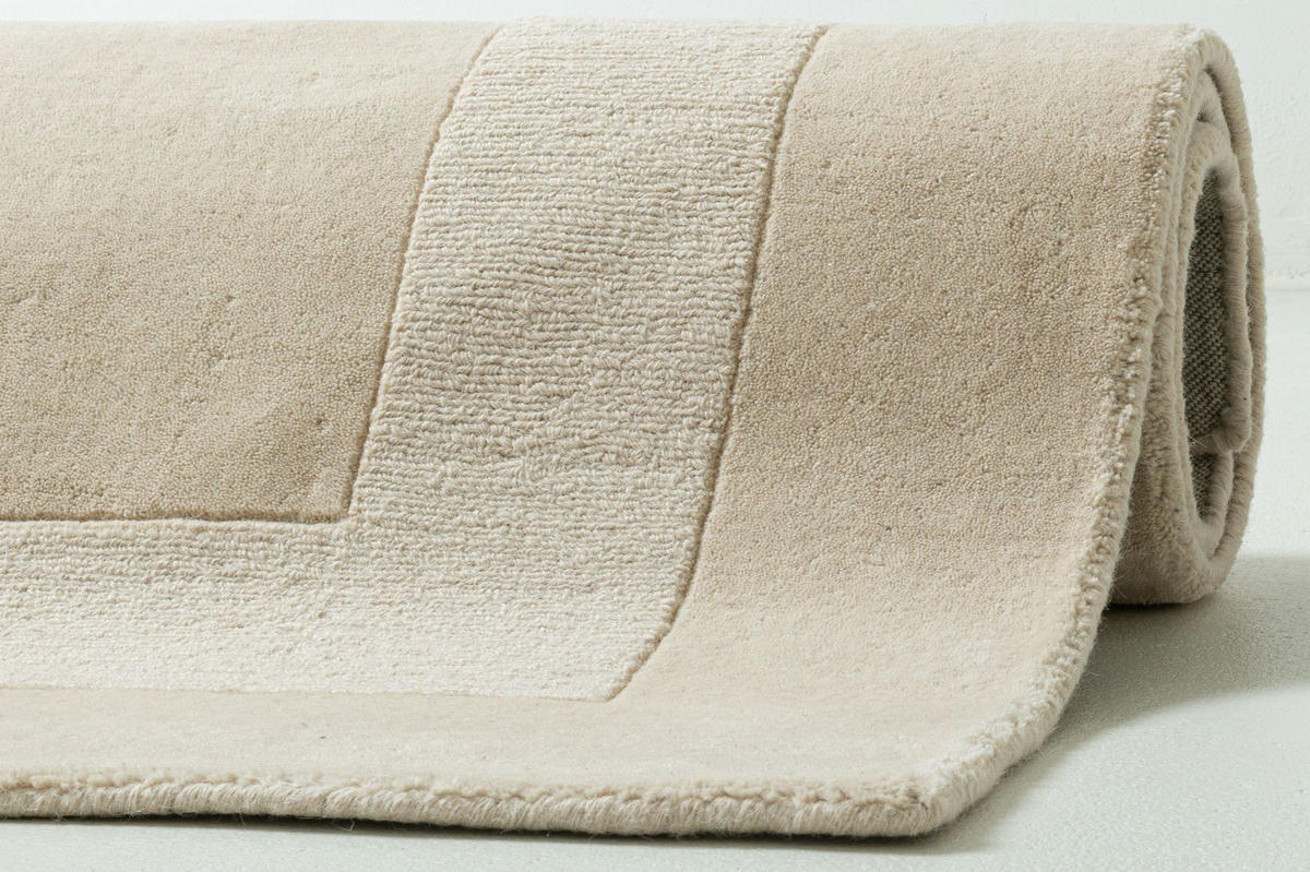 HANDTUFT-TEPPICH Usedom 60x90 cm - Beige, Textil (60/90cm) - THEKO