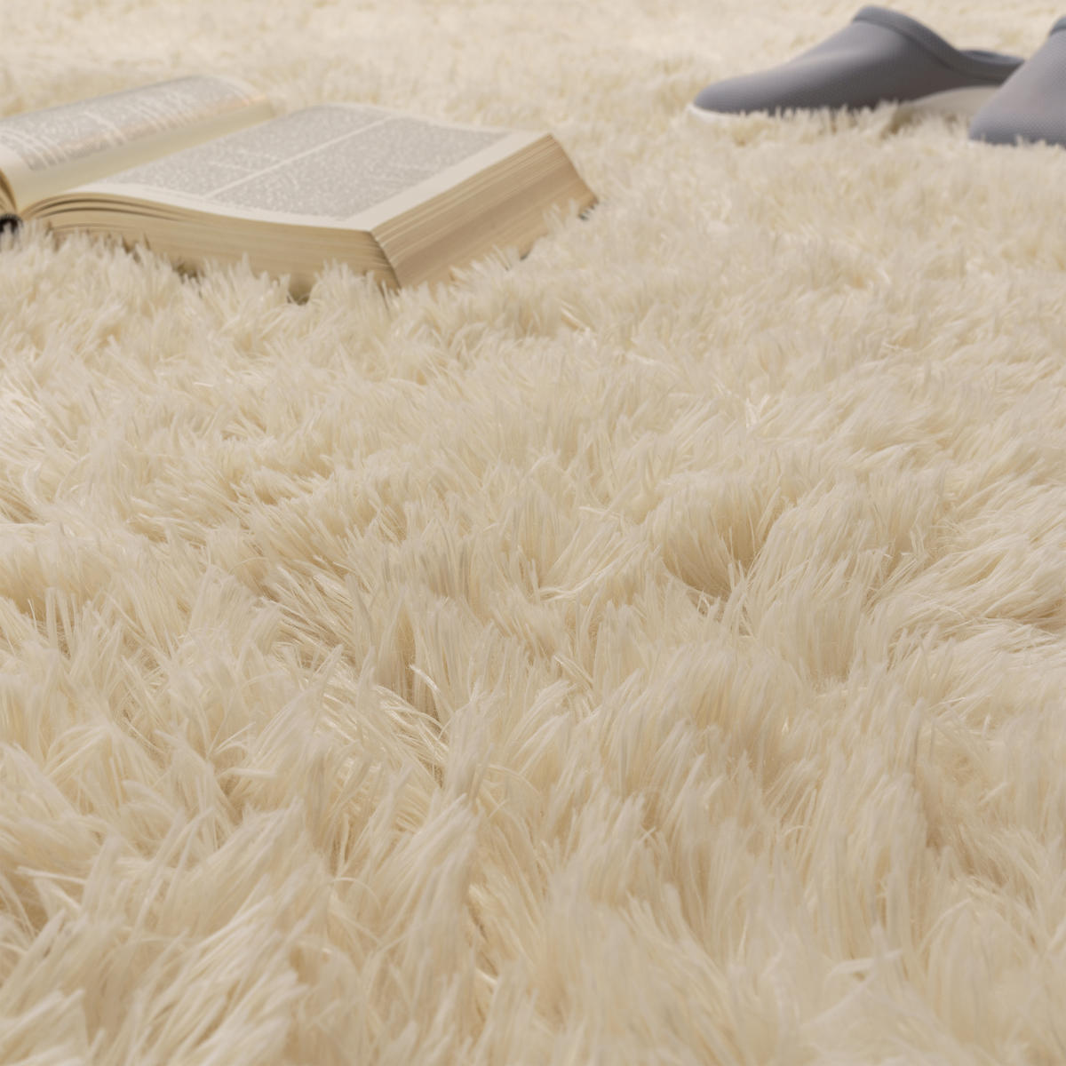 HOCHFLORTEPPICH 120/120 cm Silky 591 - Beige, Textil (120/120cm) - Paco Home