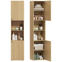 HOCHSCHRANK DE-08522 6 Ebenen mit verstellbaren Regalen Eichenfarben - Eichefarben, Holzwerkstoff (31/182/40cm) - ComfortXL